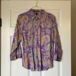 Ralph Lauren Purple Paisley Shirt